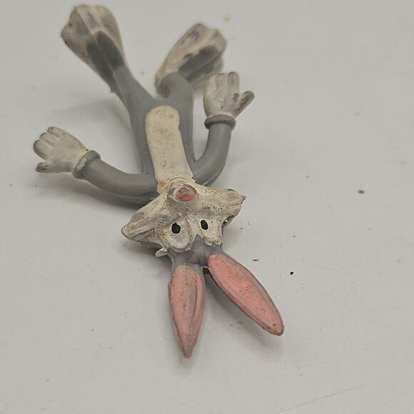 Vtg 1970 Three Pvc Rubber Bendable Figures Bugs Bunny, Woody Woodpecker, Tom Cat - Picture 8 of 16